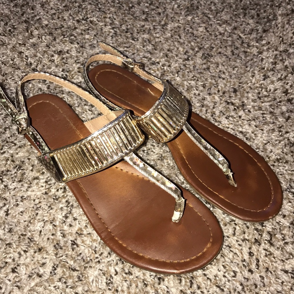 Gold sandals